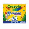 Crayola Pip-Squeaks Skinnies Washable Marker, Med Bullet Tip, Astd Color, PK64 588764